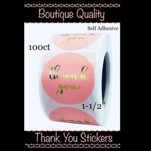 100 ~1.5” Thank You Boutique Stickers 🌟🆕🌟 2 Rolls For $16 (Bundle & Save)